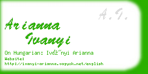 arianna ivanyi business card